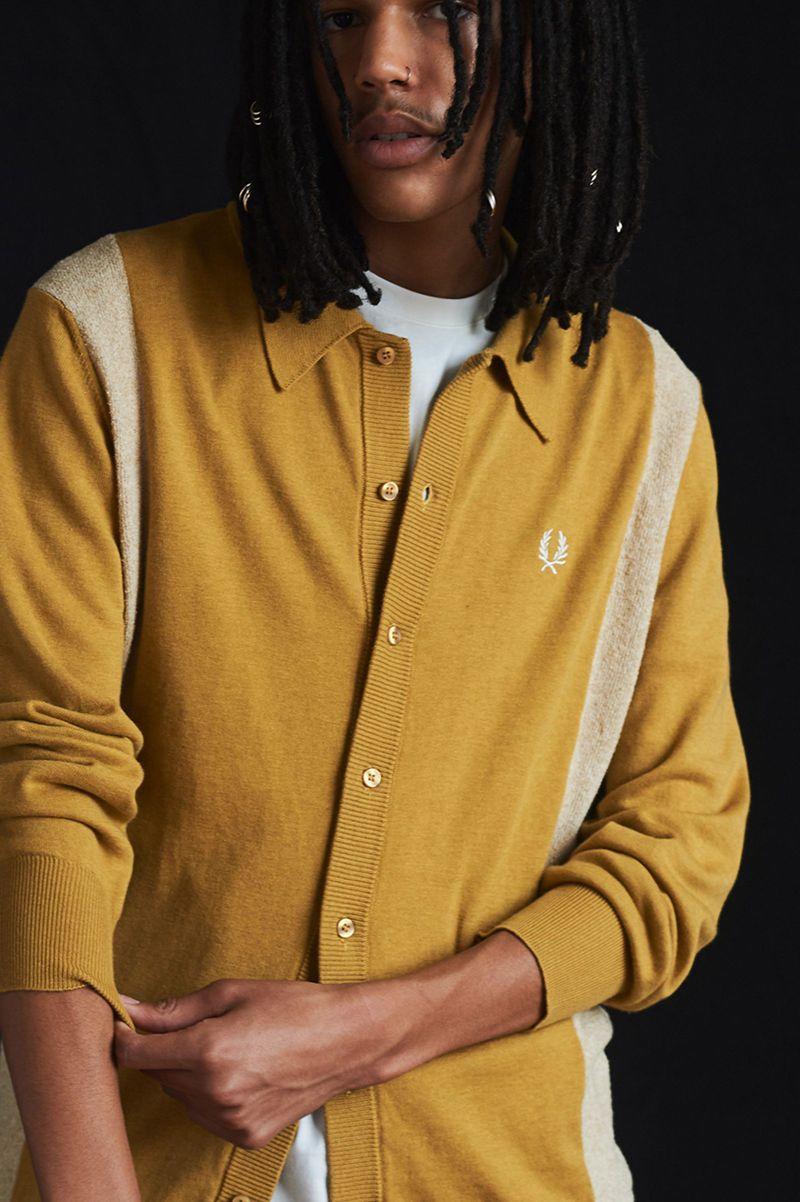 Gold Fred Perry K3814 Men's Knitwear | PH 1310YXFU